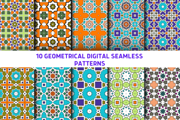 10 Geometrical Seamless Patterns Bundle: A Practical Resource for Designers, Educators, and Everyday Creators