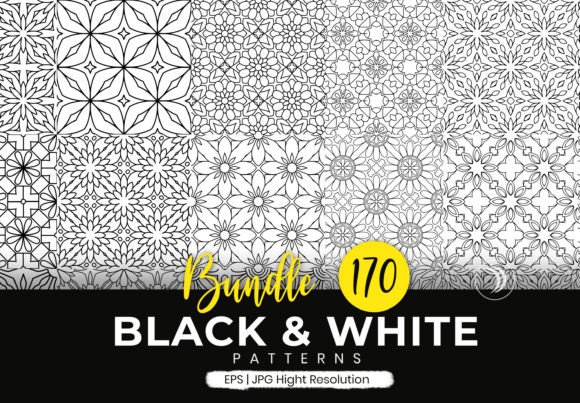 Black and White Patterns Design Bundle