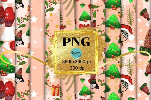 Christmas Seamless Patterns V.4: Ten Gradient Designs for Professional & Creative Use