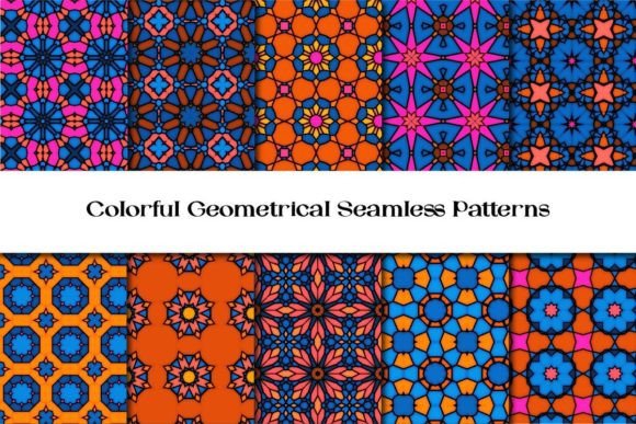 Colorful Geometrical Seamless Patterns Vol 8: Designing with Intention in a Visually Saturated World