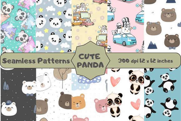 Cute Panda Patterns: Where Playful Design Meets Professional Versatility