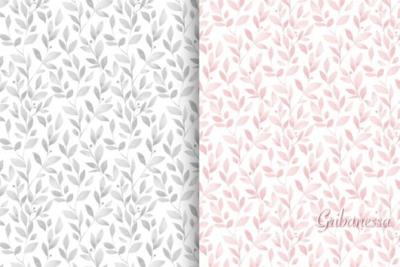 Delicate Leaves. Seamless Patterns: Effortless Elegance for Creative Projects