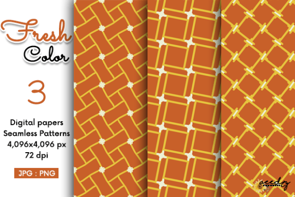 Fresh Color Seamless Patterns Set