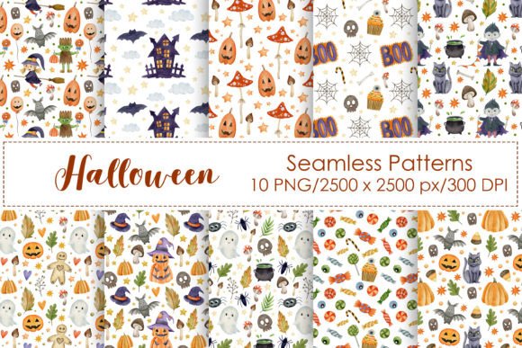 Halloween Seamless Patterns