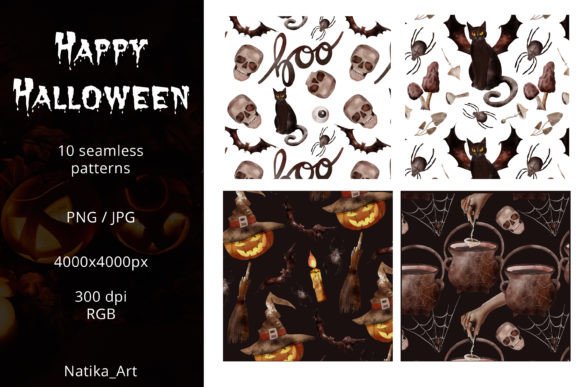 Helloween Seamless Patterns