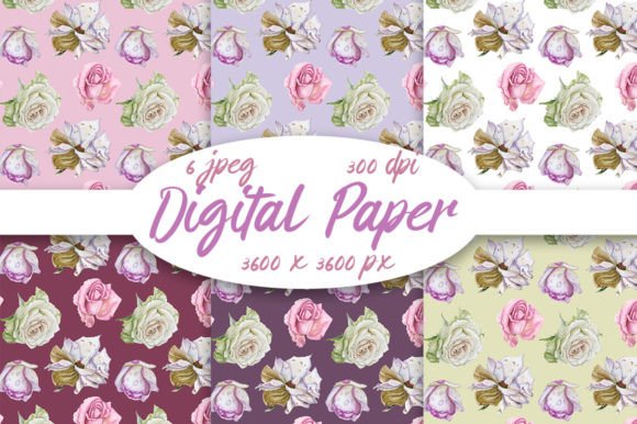 Patterns Roses Digital Paper