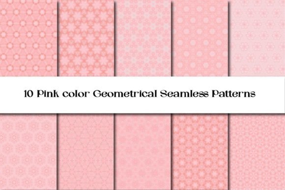 Pink Geometrical Seamless Patterns Vol 2