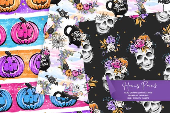Skull Patterns, Halloween Backgrounds & Hand-Drawn Papers: Original Creative Assets for Modern Makers
